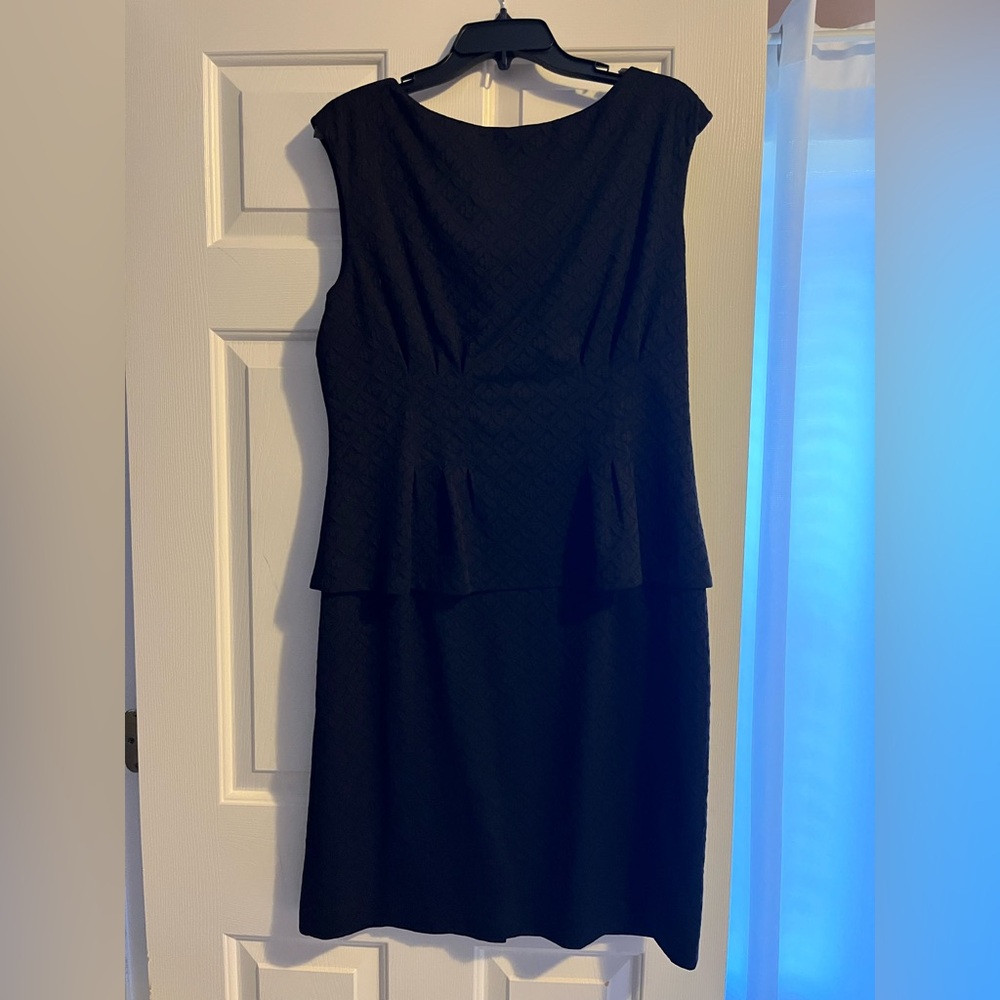 American Living Elegant Black Peplum Dress